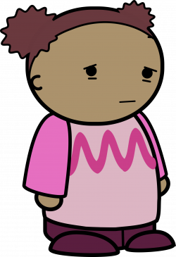 Clipart - mix and match character lily sad side