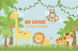 On Safari clipart ~ Illustrations ~ Creative Market
