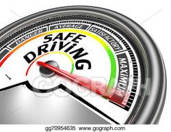 Stock Illustration - Safe driving conceptual meter. Clip Art ...