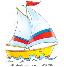 Sailboat Clipart #32830 - Illustration by Alex Bannykh