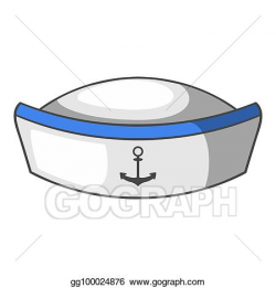 Stock Illustration - Sailor hat icon, cartoon style. Clip ...