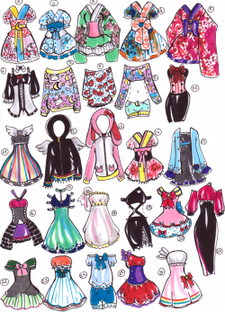 SOLD- Sailor Moon outfits by Guppie-Adopts on deviantART | adoptable ...