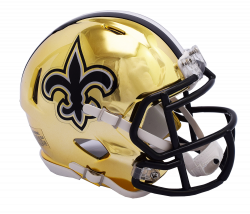 NFL New Orleans Saints Riddell Chrome Mini Speed Helmet – Just Sports