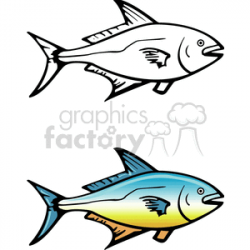 cartoon salmon clipart. Royalty-free clipart # 132214