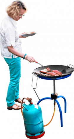 is grilling salmon and sausages png - Free PNG Images | TOPpng