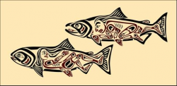 Tribal salmon | tattoos | Salmon tattoo, Native art, Fish art