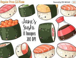 Kawaii Sushi Clipart - Nigiri Download - Kawaii Design ...