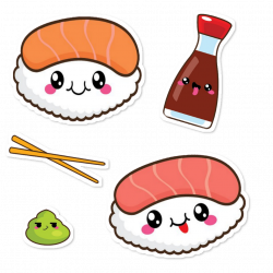 Adesivo Nigiri Salmon de Cupcake Fairy KS | Colab55