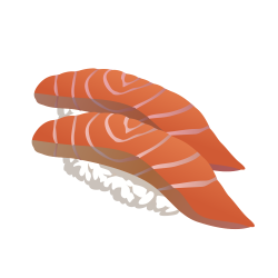 OnlineLabels Clip Art - Salmon Sushi (Nigiri)