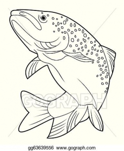 Vector Art - Salmon fish. Clipart Drawing gg63639556 - GoGraph