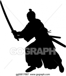 Vector Clipart - Samurai. Vector Illustration gg55617687 - GoGraph