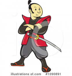 Samurai Clipart #1090891 - Illustration by patrimonio
