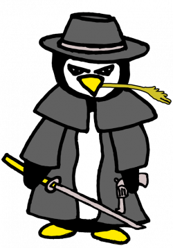 DailyDoodle - Penguin Cowboy Samurai - M.A. Brotherton