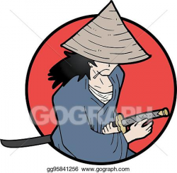 EPS Vector - Japanese samurai. Stock Clipart Illustration ...