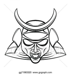 Vector Illustration - Samurai mask. EPS Clipart gg71983320 ...