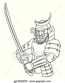 EPS Illustration - Samurai warrior. Vector Clipart ...