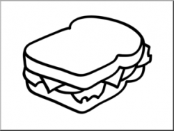 Sandwich Clipart Black And White | Free download best ...