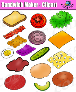 Build Sandwich Clipart Set - Sandwich Maker Clip art