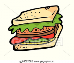 Vector Art - Sandwich doodle. EPS clipart gg63027082 - GoGraph