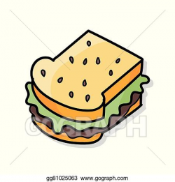 Vector Art - Sandwich doodle. EPS clipart gg81025063 - GoGraph