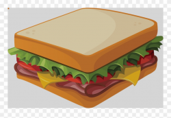 Clip Art Sandwich With Bacon Food And Beverages Download ...