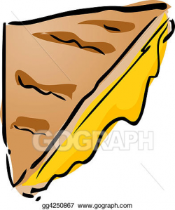 Clip Art - Grilled cheese sandwich. Stock Illustration ...