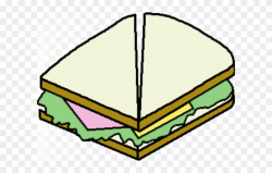 Food Clipart Sandwich - Sandwich Cut In Half Clipart - Png ...
