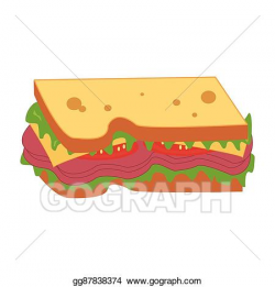 EPS Vector - Sandwich snack lunch design. Stock Clipart ...