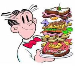 one of the running gags is dagwood s enormous sandwich ...