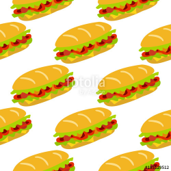 Vector seamless pattern with sandwich. Texture for wallpaper ...