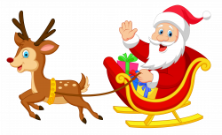 Transparent Santa with Rudolph PNG Clipart | Gallery Yopriceville ...
