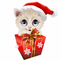 Kitten Clipart Christmas Santa Free collection | Download and share ...