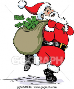 Vector Art - Santa cash. Clipart Drawing gg59513362 - GoGraph