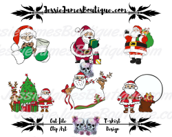 Santa clipart, Santa Clause cut file, SVG, PNG, Christmas ...