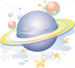 Saturn Planet Clipart | Celestial Baby Clipart