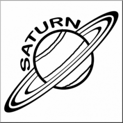 Clip Art: Planets: Saturn B&W I abcteach.com | abcteach