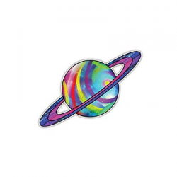 Amazon.com: Saturn Sticker Colorful Planet Decal by Megan J ...