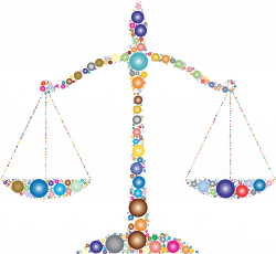 Clipart - Prismatic Justice Scales Circles 2