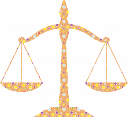 Clipart - Cute Floral Justice Scales