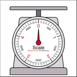 Clip Art: Weights and Measures: Kilogram Scale 1 Color I ...