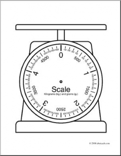 Clip Art: Weights and Measures: Kilogram Blank Scale ...
