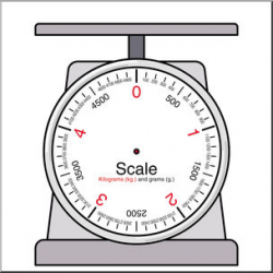 Clip Art: Weights and Measures: Kilogram Blank Scale Color I ...