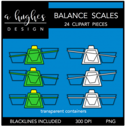 Balance Scales Clipart {A Hughes Design}
