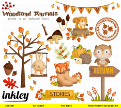 Autumn Animal Clipart, Autumn Animal Clip Art, Autumn Animal ...