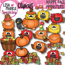 Fall Clipart, Autumn Clipart, Monster Clipart, Leaves Clipart, Apple  Clipart, Pumpkin Clipart, Scarecrow Clipart, Back to School Clipart