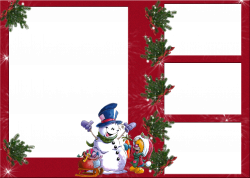 Christmas_Snowman_ Transparent _Photo Frame.png (2480×1772 ...
