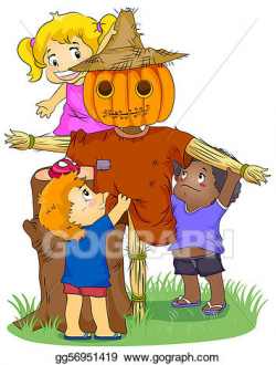 Drawing - Scarecrow. Clipart Drawing gg56951419 - GoGraph