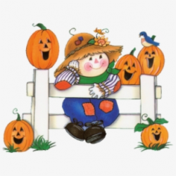 Scarecrow Clipart October - Cute Happy Halloween Clipart ...