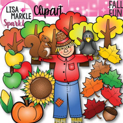 Fall Clipart, Autumn Clipart, Tree Clipart, Scarecrow Clipart, Maple Leaf  Clipart, Apple Clipart, Squirrel Clipart, Acorn Clipart, Sunflower