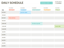 Daily Schedule Template | Printable Daily Planner Template ...